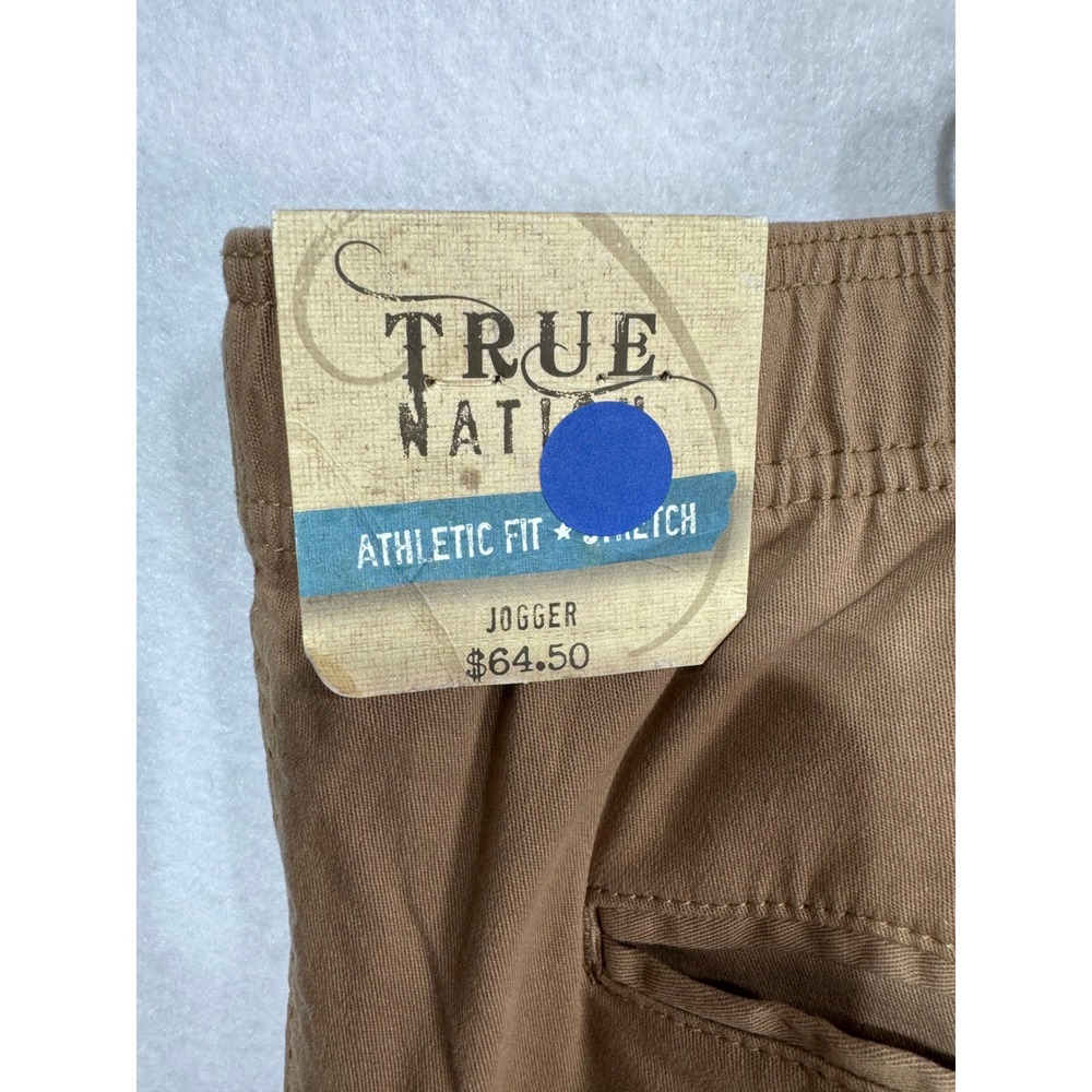 True Nation 1X x 30 Brown Jogger Pants Men's Plus Athletic Fit‎ Stretch New - Picture 5 of 5